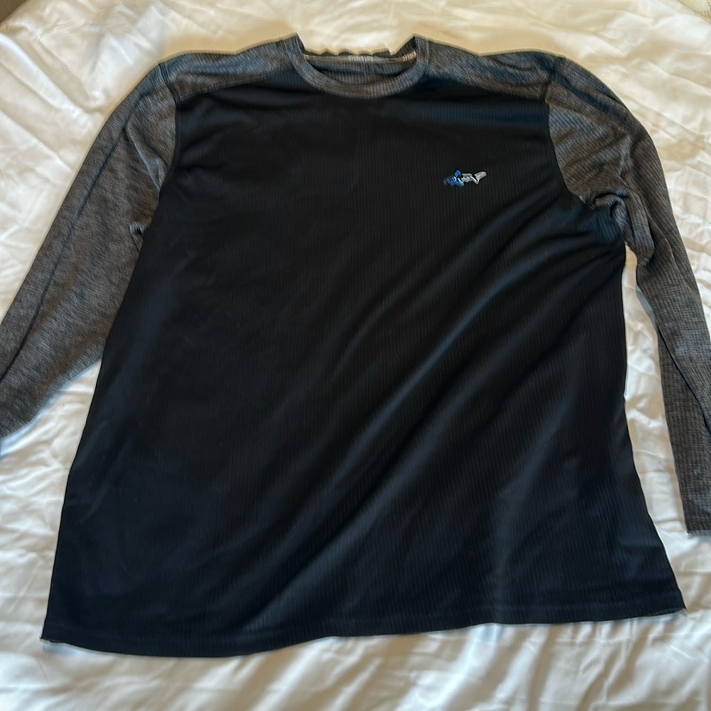 Greg Norman (attack life) Long sleeve. L. Black/Grey.